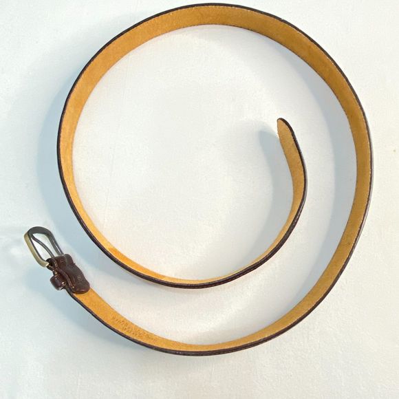 Mens Belt Xl Waist Brown Textured Pattern Genuine Leather - Picture 6 of 11